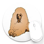 Poodle Round Mousepad