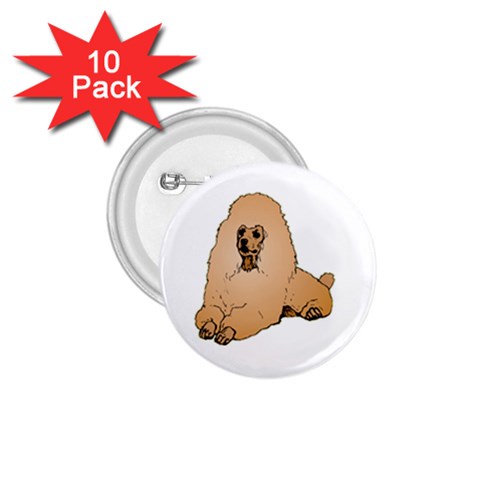 Poodle 1.75  Button (10 pack)  from ArtsNow.com Front