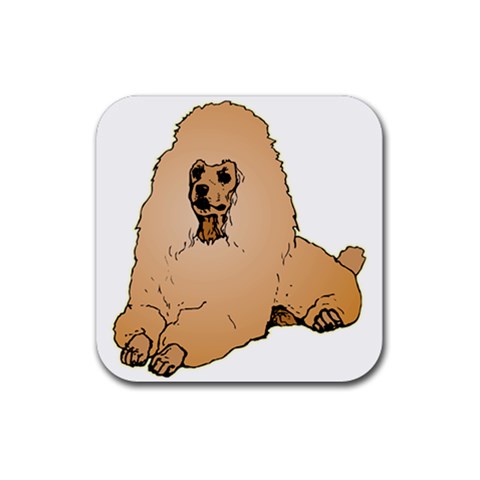 Poodle Rubber Coaster (Square) from ArtsNow.com Front