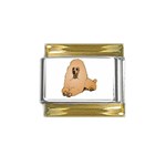 Poodle Gold Trim Italian Charm (9mm)