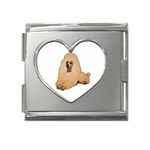 Poodle Mega Link Heart Italian Charm (18mm)