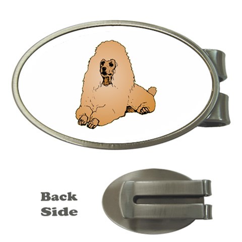 Poodle Money Clip (Oval) from ArtsNow.com Front