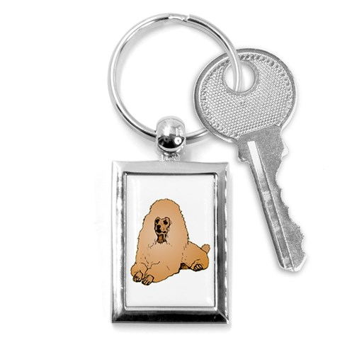 Poodle Key Chain (Rectangle) from ArtsNow.com Front