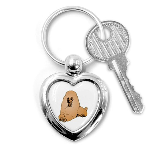 Poodle Key Chain (Heart) from ArtsNow.com Front