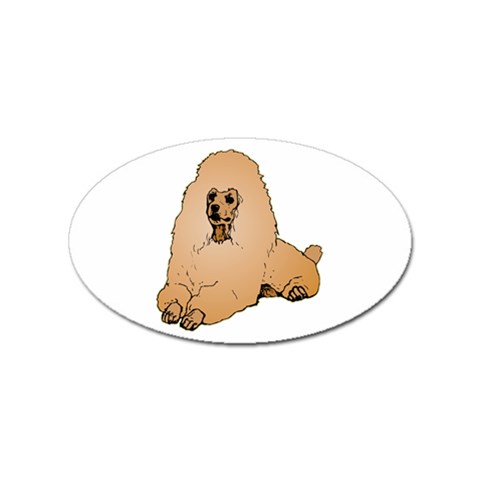 Poodle Sticker (Oval) from ArtsNow.com Front