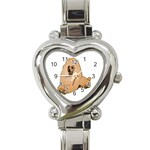 Poodle Heart Italian Charm Watch