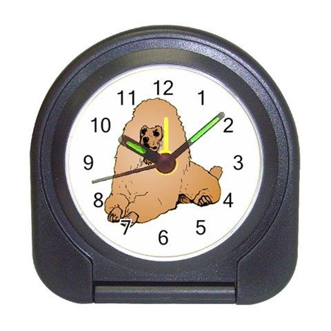 Poodle Travel Alarm Clock from ArtsNow.com Front