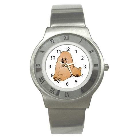 Poodle Stainless Steel Watch from ArtsNow.com Front