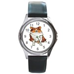 Shetland Sheepdog Round Metal Watch