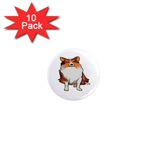 Shetland Sheepdog 1  Mini Magnet (10 pack)  from ArtsNow.com Front