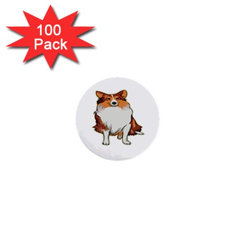 Shetland Sheepdog 1  Mini Button (100 pack)  from ArtsNow.com Front