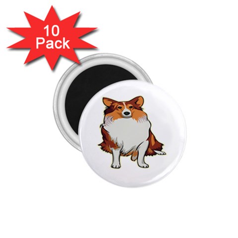 Shetland Sheepdog 1.75  Magnet (10 pack)  from ArtsNow.com Front