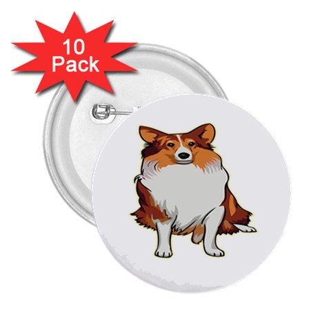 Shetland Sheepdog 2.25  Button (10 pack) from ArtsNow.com Front