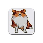 Shetland Sheepdog Rubber Coaster (Square)