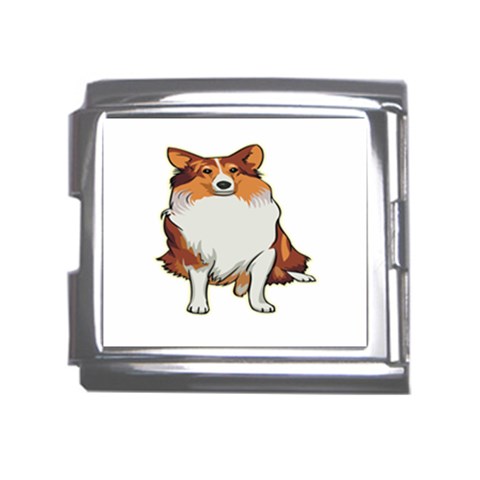 Shetland Sheepdog Mega Link Italian Charm (18mm) from ArtsNow.com Front