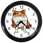 Shetland Sheepdog Wall Clock (Black)