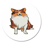 Shetland Sheepdog Magnet 5  (Round)