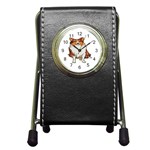 Shetland Sheepdog Pen Holder Desk Clock