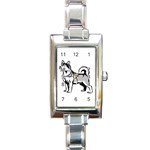 Siberian Husky Rectangular Italian Charm Watch