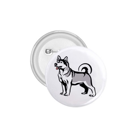 Siberian Husky 1.75  Button from ArtsNow.com Front