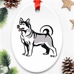 Siberian Husky Ornament (Oval)