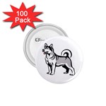 Siberian Husky 1.75  Button (100 pack) 