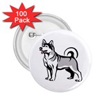 Siberian Husky 2.25  Button (100 pack)