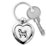 Siberian Husky Key Chain (Heart)