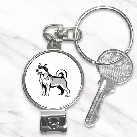 Siberian Husky Nail Clippers Key Chain from ArtsNow.com Front