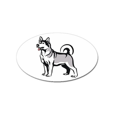 Siberian Husky Sticker (Oval) from ArtsNow.com Front