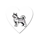 Siberian Husky Magnet (Heart)