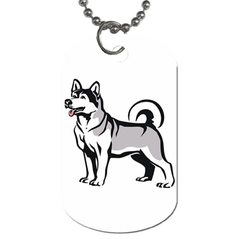 Siberian Husky Dog Tag (Two Sides) from ArtsNow.com Front