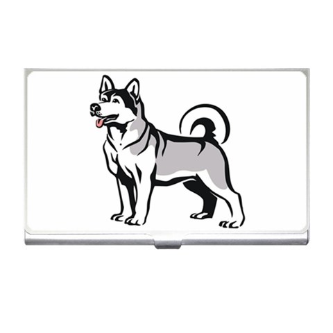 Siberian Husky Business Card Holder from ArtsNow.com Front