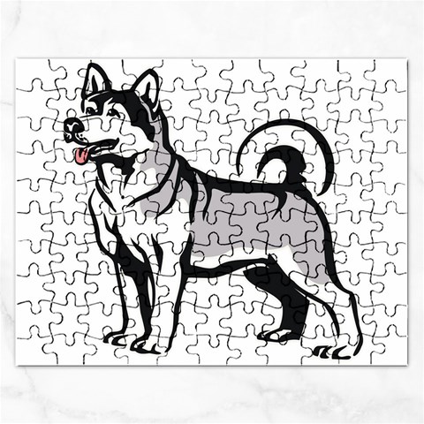 Siberian Husky Jigsaw Puzzle (Rectangular) from ArtsNow.com Front