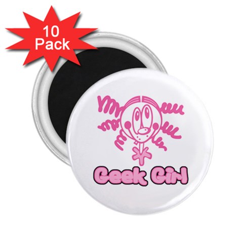 Geek Girl 2.25  Magnet (10 pack) from ArtsNow.com Front