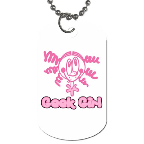 Geek Girl Dog Tag (One Side) from ArtsNow.com Front