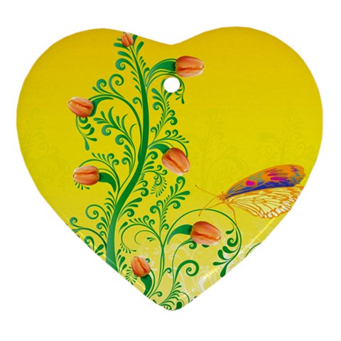 Whimsical Tulips Heart Ornament from ArtsNow.com Front