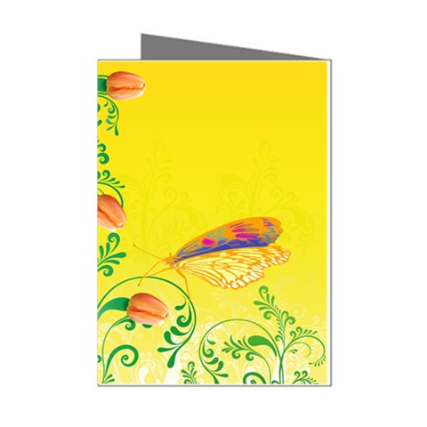 Whimsical Tulips Mini Greeting Card (8 Pack) from ArtsNow.com Left