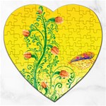 Whimsical Tulips Jigsaw Puzzle (Heart)