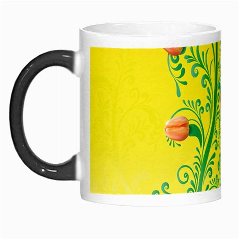 Whimsical Tulips Morph Mug from ArtsNow.com Left