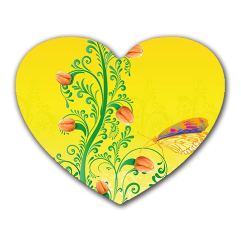 Whimsical Tulips Mouse Pad (Heart) from ArtsNow.com Front