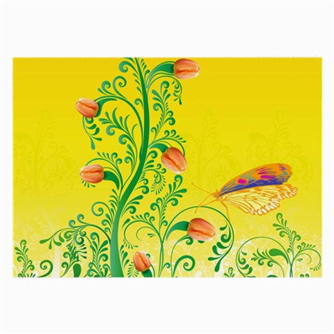 Whimsical Tulips Glasses Cloth (Large) from ArtsNow.com Front