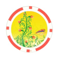 Whimsical Tulips Poker Chip from ArtsNow.com Front