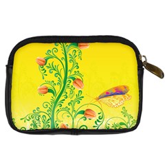 Whimsical Tulips Digital Camera Leather Case from ArtsNow.com Back