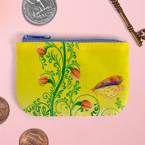 Whimsical Tulips Coin Change Purse from ArtsNow.com Front