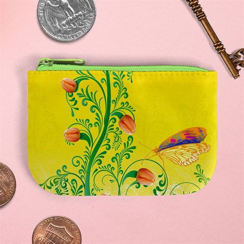 Whimsical Tulips Coin Change Purse from ArtsNow.com Front