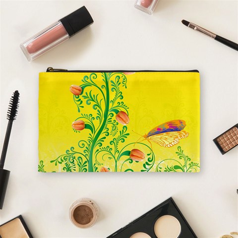 Whimsical Tulips Cosmetic Bag (Medium) from ArtsNow.com Front