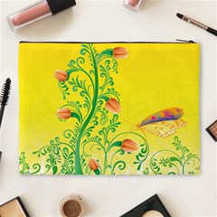 Whimsical Tulips Cosmetic Bag (XL) from ArtsNow.com Back