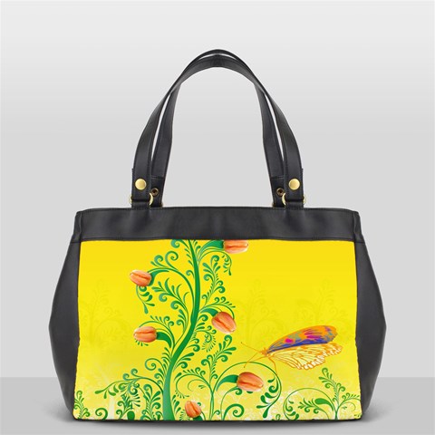 Whimsical Tulips Oversize Office Handbag (Two Sides) from ArtsNow.com Back