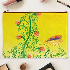 Whimsical Tulips Cosmetic Bag (XXXL) from ArtsNow.com Front